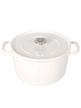 The Pioneer Woman Home White lid Agatha Enameled Cast Iron 5-Quart Dutch Oven